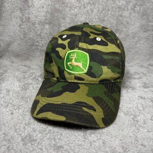 Vintage John Deere Equipment Camo Hat Cap Adjustable Camouflage